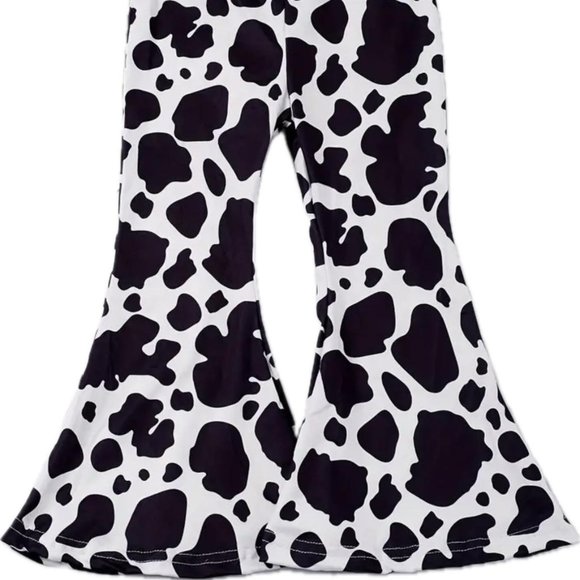 Other - New Girl's Cow Print Bell Bottom Pants
